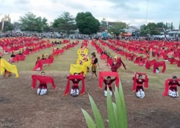 Gebyar Tari Massal di Desa Yosomulyo Banyuwangi