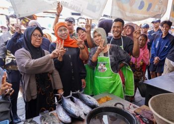 Pedagang Pasar Ikan Muncar Banyuwangi Dukung Khofifah Menang Lanjutkan Dua Periode