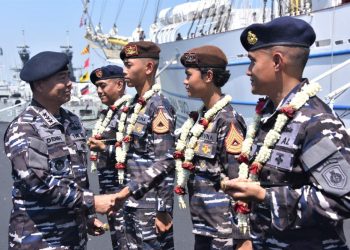 90 Hari Berlayar Keliling Dunia, KRI Bima Suci Kembali Ke Pangkalan Di Surabaya