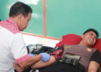 Peringati HUT Divisi Humas, Polres Kediri Gelar Donor Darah