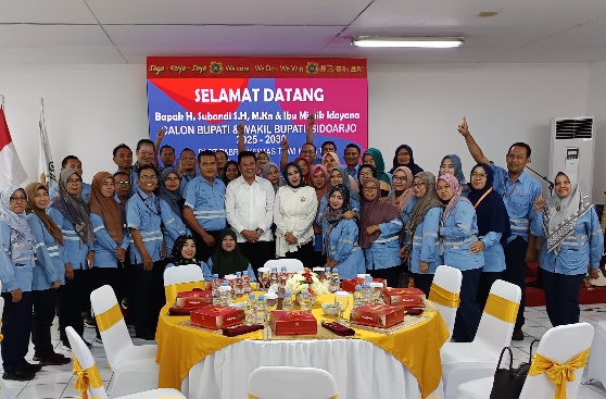 Program Kerja Paslon Subandi-Mimik Disambut Antusias Pegawai Tjiwi Kimia