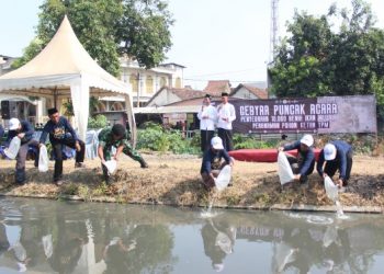 Peringati HSN 2024 SMK YPM 8 Sidoarjo Tebar 10.000 Bibit Ikan dan Berbagi Sayuran