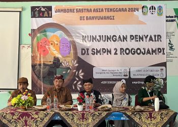 Dikunjungi Penyair JSAT 2024, Kasek SMPN 2 Rogojampi Berharap Lahir Generasi Sastra