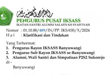 Diduga Dukung Salah Satu Calon Bupati, Pengurus Rayon IKSASS Banyuwangi Dibekukan