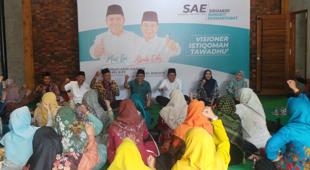 Nyai dan Ning Keluarga Pondok Pesantren di Sidoarjo Dukung Paslon No 2