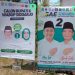 Aneh! Logo Partai Ummat Terpasang Di APK Kedua Pasangan Cabup-Cawabup Sidoarjo