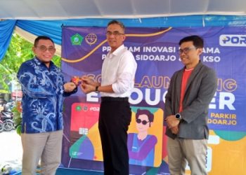 Bayar Parkir Lebih Murah, Dishub Sidoarjo Bersama PT ISS-KSO Luncurkan E-Voucher