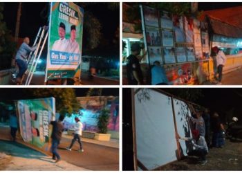 Bawaslu Gresik Respon Cepat APK Paslon di Pagar Balai Desa, Nadhori: Langgar Aturan, Pindahkan!