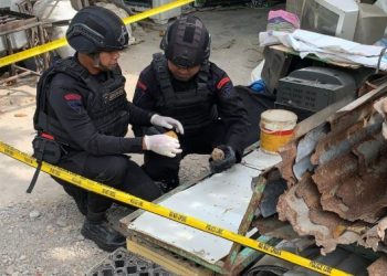 Di Duga Masih Aktif, Bom Granat Tangan di Gurah Kediri dimusnahkan