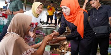 Sapa Pedagang Pasar Tugu Trenggalek, Mas Ipin: Masyarakat Antusias Sambut Ibu Khofifah