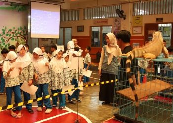 Peringati Hari Cinta Puspa dan Satwa Nasional SD Al Muslim Hadirkan Satwa Eksotis