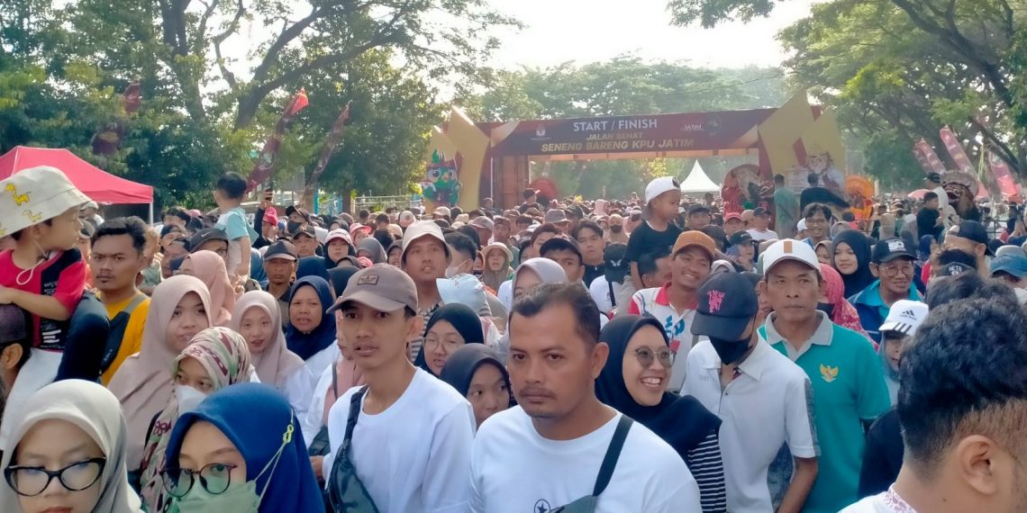 Geber Jalan Sehat, Cara KPU Jatim Maksimlkan Partisipasi Masyarakat dalam Pilkada Serentak 2024