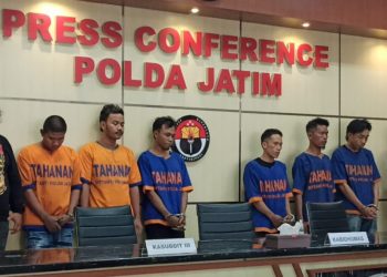 Tujuh Pelaku Curanmor Ditangkap Subdit Jatanras Polda Jatim, Satu Tewas dan Ada DPO