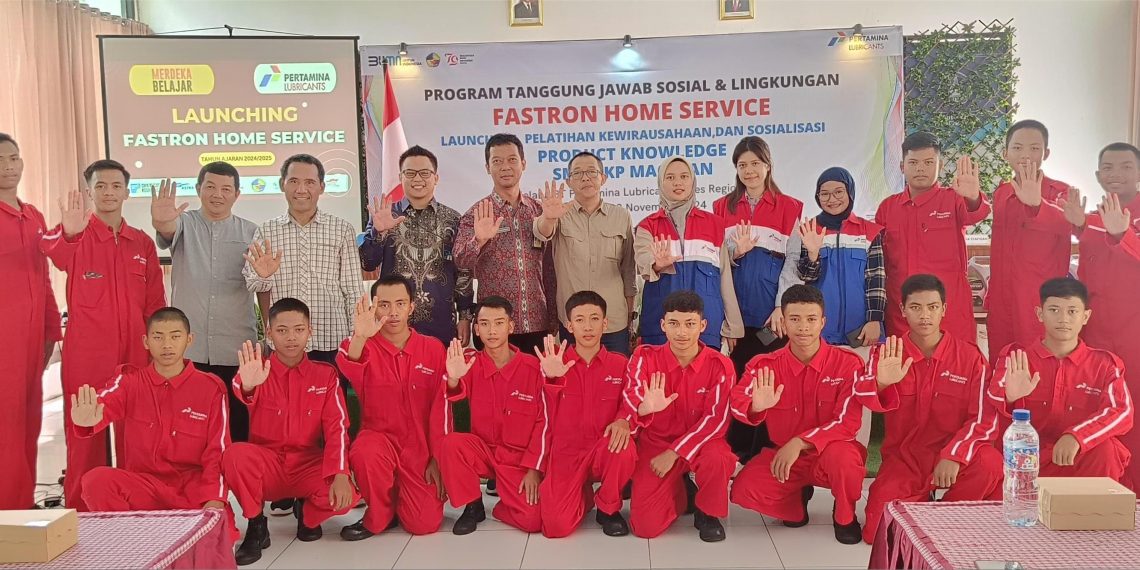 Pertama Kali, Pertamina Lubricants Luncurkan Program Fastron Home Service untuk Tingkatkan Jiwa Kewirausahaan Siswa SMK YKP Magetan