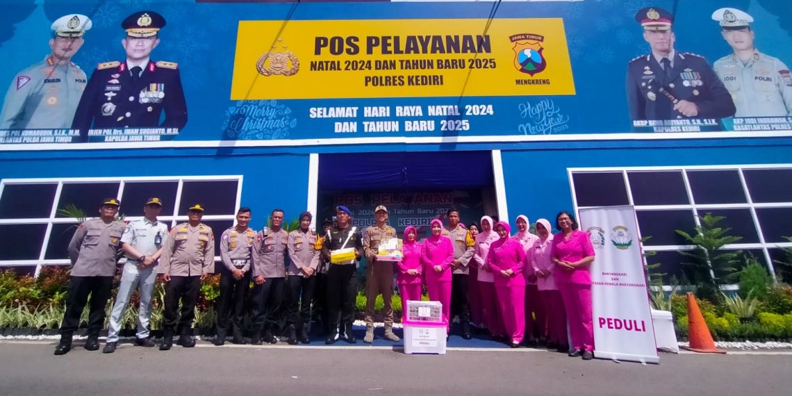 Libur Nataru, Kapolres Kediri Cek Kesiapan Pos Mengkreng untuk Antisipasi Peningkatan Arus Kendaraan