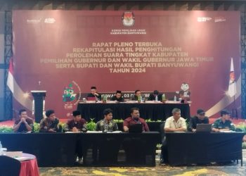 KPU Banyuwangi Gelar Pleno Terbuka Rekapitulasi Suara Pilkada 2024 Tingkat Kabupaten