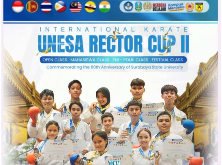 SMA Negeri 1 Tarik Borong 10 Medali Ajang Karate Internasional Unesa Rektor Cup II 2024