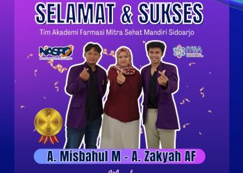 Suguhkan Cookies, Dua Mahasiswa Akademi Farmasi Mitra Sehat Mandiri Sidoarjo Raih Medali Emas NASPRO 2024