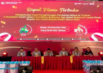 KPU Kabupaten Kediri Gelar Rapat Pleno Terbuka, Finalkan Hasil Penghitungan Perolehan Suara Pilkada Serentak