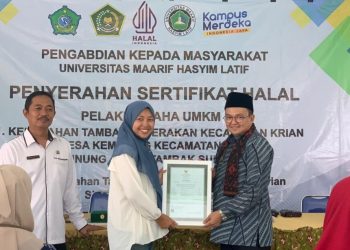 UMAHA Sidoarjo Serahkan Sertifikat Halal Kepada 35 Pelaku UMKM