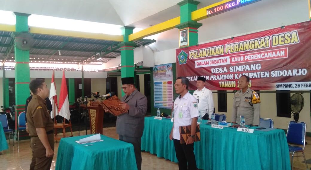 Isi Kekosongan Jabatan, Kades Simpang Lantik Kaur Perencanaan