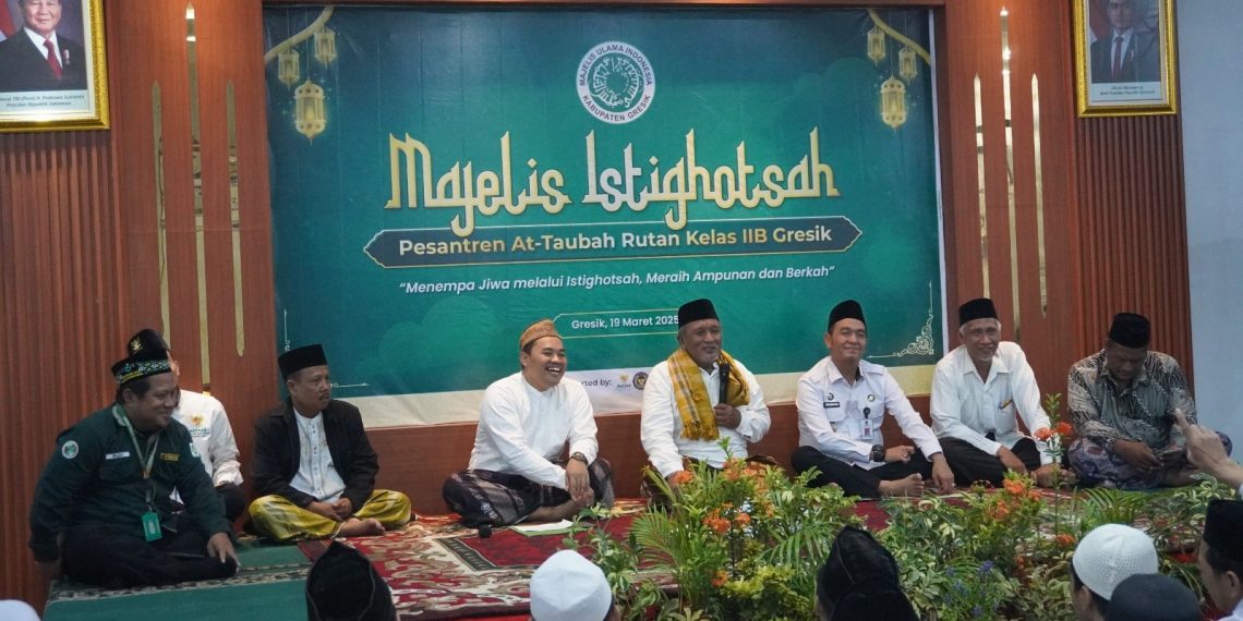 Ratusan Warga Binaan Rutan Khusyuk Istighotsah bersama MUI dan Baznas Gresik
