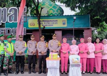 Kapolres Kediri Cek Kesiapan Pos dan Personil Gabungan Sebelum Hadapi Libur Lebaran 1446 H