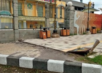 Ada Dugaan Korupsi Oleh Oknum Pejabat DLHK Sidoarjo Dalam Pembangunan Taman Bahu Jalan Stadion Gelora Delta 2023