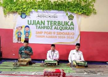 Kemenag Lakukan Uji Terbuka Tahfidz Al Qur’an Bagi Siswa SMP PGRI 9 Sidoarjo