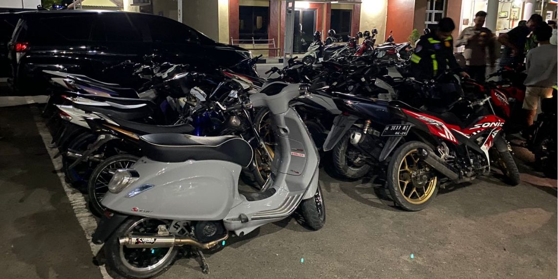 Sisir Aksi Balap Liar, Polres Pamekasan Amankan 21 Unit Motor