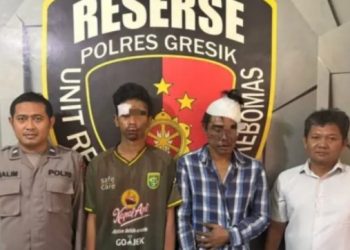 Aksi Curi Motor Kepergok Warga, Dua Pemuda Surabaya Diamankan Polsek Kebomas