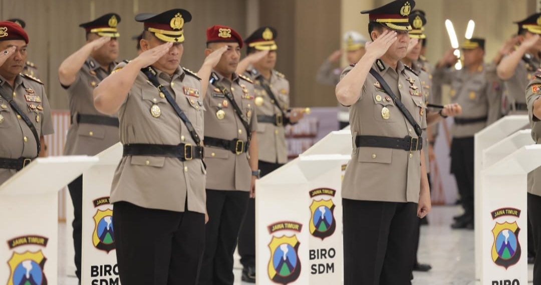 Sertijab PJU dan Kapolres, Dipimpin Kapolda Jatim