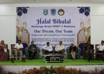 “One Dream, One Team”, Launching Motto baru SMKN 3 Buduran sekaligus dengan Halal Bihalal, Sarasehan, dan Tausiyah
