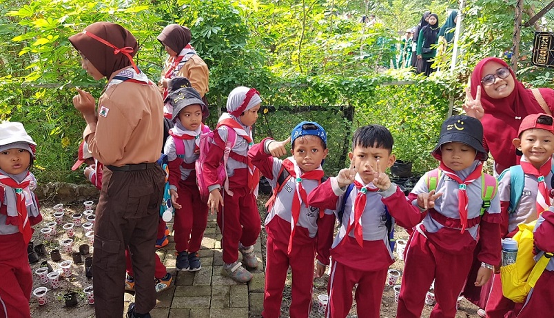 Wisata Edupark SMPN 61 Surabaya Jadi Lokasi Kegiatan Pra Siaga TK se Kec. Benowo