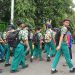 Siswa SMP Negeri 1 Jabon Bersuka Ria Jalan Kaki ke Sekolah