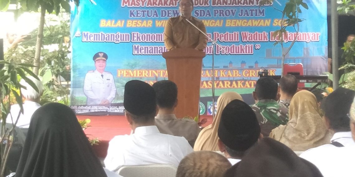 Pemkab Gresik Berharap BBWS Bengawan Solo Izinkan Warga Berjualan di Sempadan Waduk Banjaranyar