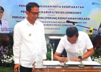 Pemkab Bojonegoro dan Perhutani Teken MOU Optimalisasi Pemanfaatan Kawasan Hutan