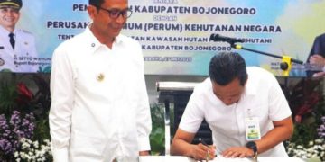 Pemkab Bojonegoro dan Perhutani Teken MOU Optimalisasi Pemanfaatan Kawasan Hutan