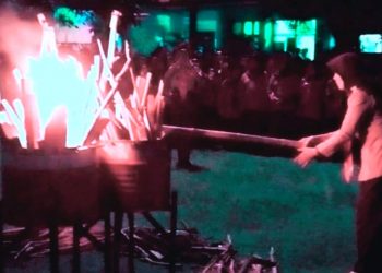 Api Unggun Penyemangat PENTA XXV 2025 SMK Negeri 2 Buduran