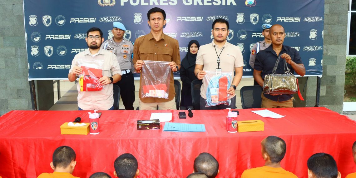 Selama April 2025, Satreskrim Polres Gresik Ungkap 15 Kasus Kriminal dengan 22 Tersangka