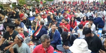 Ratusan Keluarga Hebat Nonton Bareng BKKBN Jatim, Keseruan Timnas Indonesia 1-0 Atas China