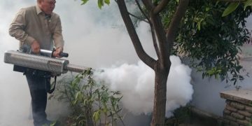 Dua Anak MD Akibat DBD, Bambang Haryo Fogging 586 KK di Perum Jaya Regency Desa Pepe, Sedati