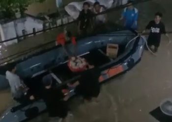 Kali Lamong Kembali Meluap, Ratusan Rumah Warga Terendam