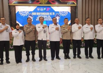 Semarak Pelayanan 1079 Paspor untuk Negeri, Digelar Imigrasi dan Polda Jatim di HUT Bhayangkara ke-79