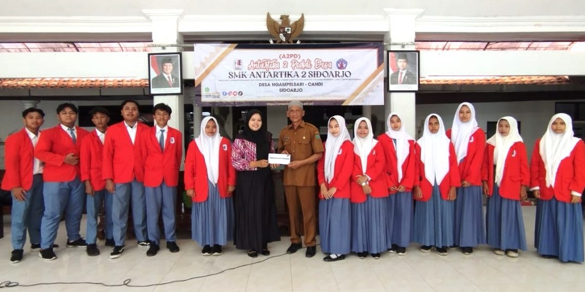 Siswa SMK Antartika 2 Sidoarjo Melakukan A2PD, Pratik Baik di 50 Desa/Kelurahan