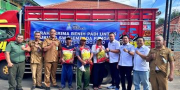 BPC HIPMI Salurkan Bantuan Benih Padi Gratis Untuk Petani di Seluruh Kabupaten Sidoarjo
