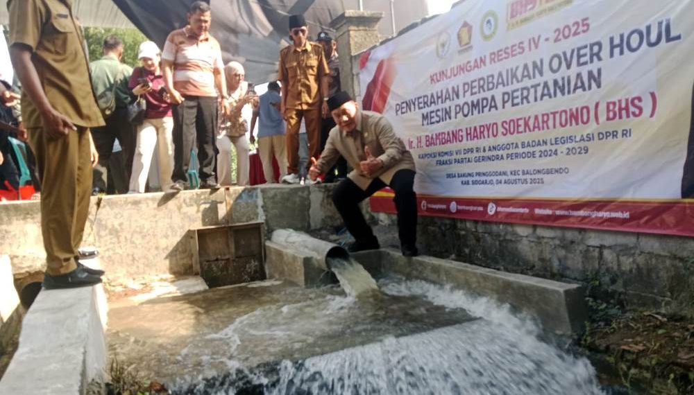 Dukung Petani Panen 3 Kali Setahun, Bambang Haryo Beri Bantuan Pompa Air di Desa Bakung Pringgondani