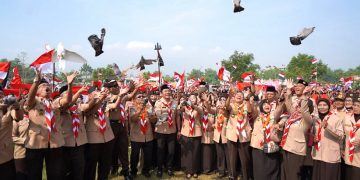 Bupati Subandi Buka Jambore Pramuka Cabang Sidoarjo ‘Kolaborasi Membangun Ketahanan Bangsa’