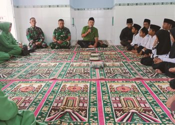 Awal Bertugas di Plosoklaten, Danramil Wiwied Gelar Doa bersama dan Santuni Anak Yatim
