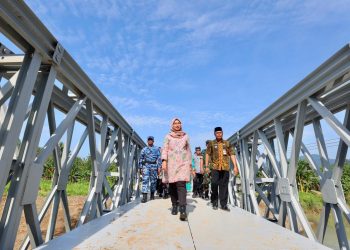 Jembatan Darurat Sungai Lembu Tuntas, Dinas PU CKPP Banyuwangi Pastikan Aktivitas Warga Kembali Lancar